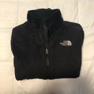 Women’s fuzzy North Face jacket size Medium